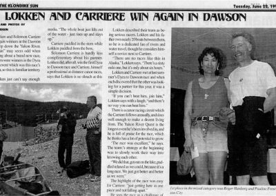 1999 KSun Lokken and Carriere Win Again in Dawson